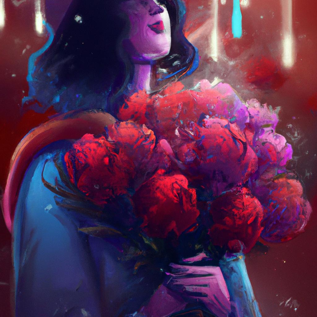 Imagem de capa do post Sonhar com Buque de Flores: Entenda Seu Significado! com um desenho digital