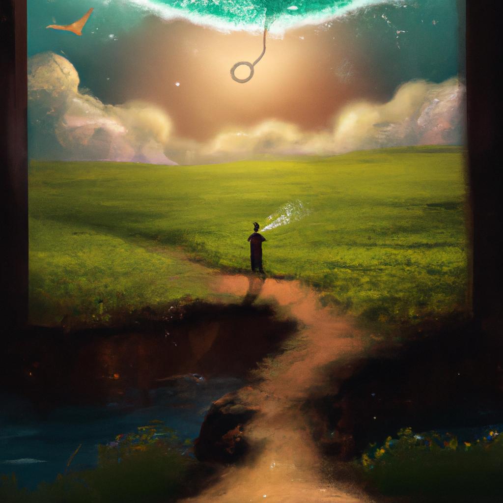 Imagem de capa do post "Descubra o Significado de Sonhar com Buraco Sem Fim!" com um desenho digital