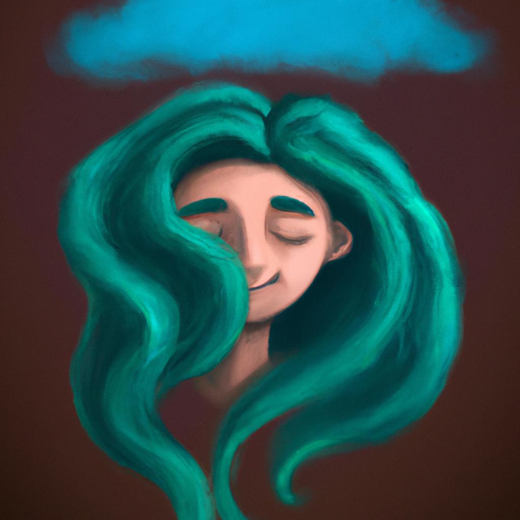Imagem de capa do post "Sonhar com Cabelo Grande e Bonito: O Que Isso Significa?" com um desenho digital