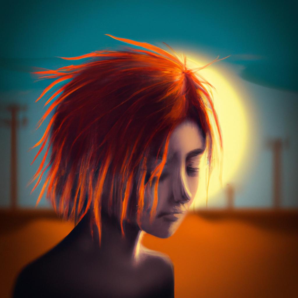 Imagem de capa do post "Descubra o Significado de Sonhar com Cabelo Queimado!" com um desenho digital