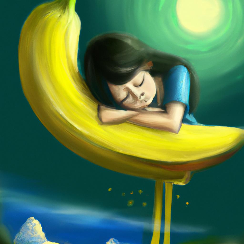 Imagem de capa do post "Descubra o Significado Oculto de Sonhar com Cacho de Banana!" com um desenho digital