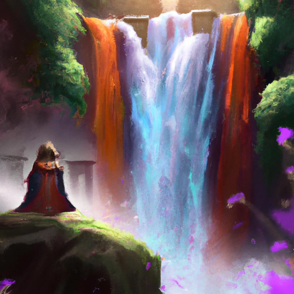 Imagem de capa do post "Sonhar com Cachoeira: Entenda o Significado dessa Visão!" com um desenho digital