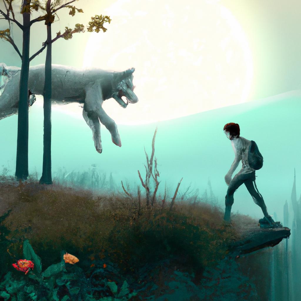 Imagem de capa do post "Sonhar com Cachorro Branco Atacando: Descubra o Significado Surpreendente!" com um desenho digital