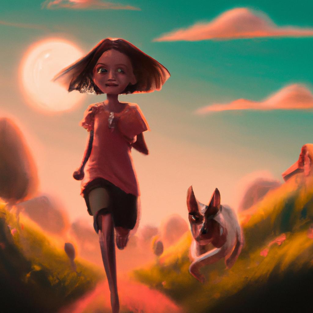Imagem de capa do post "Sonhar Com Cachorro Correndo Atrás de Mim? Descubra o Significado!" com um desenho digital