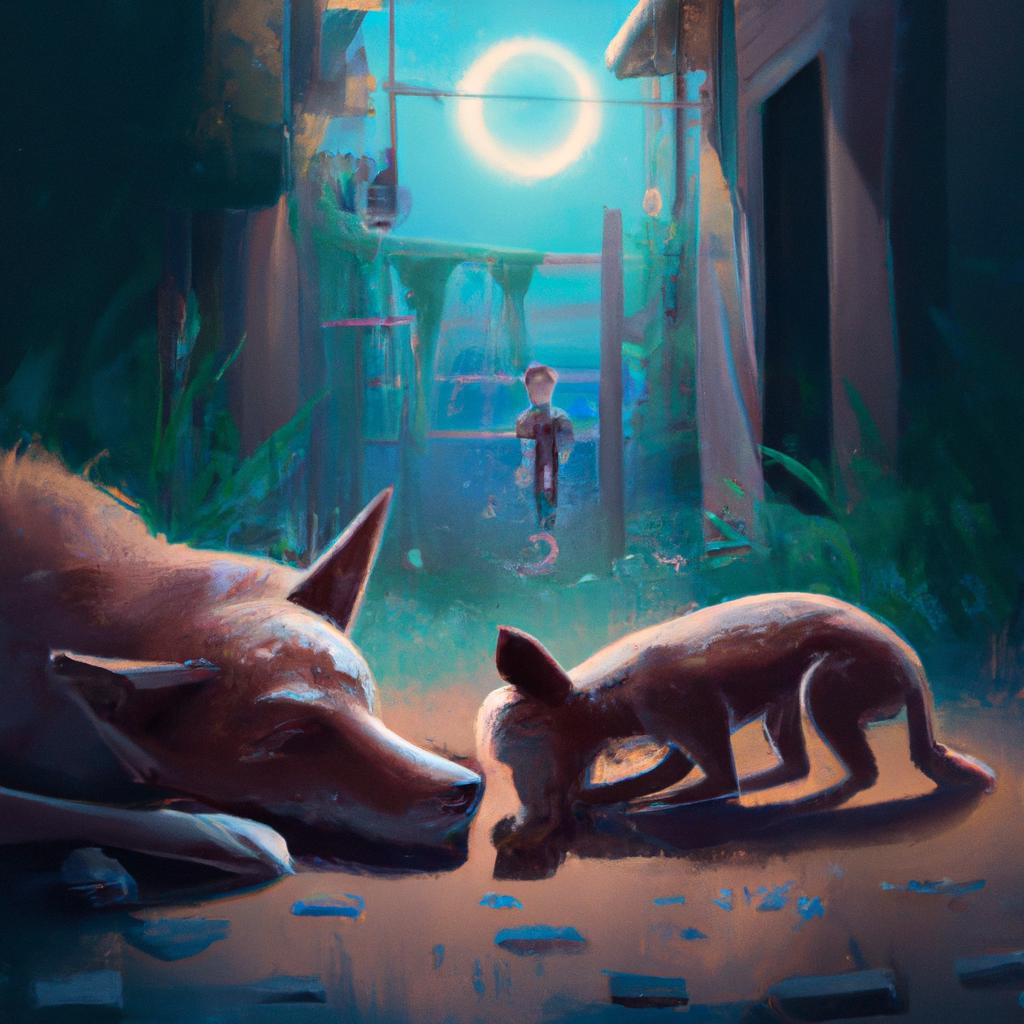 Imagem de capa do post "Descubra o que Significa Sonhar com Cachorro!" com um desenho digital