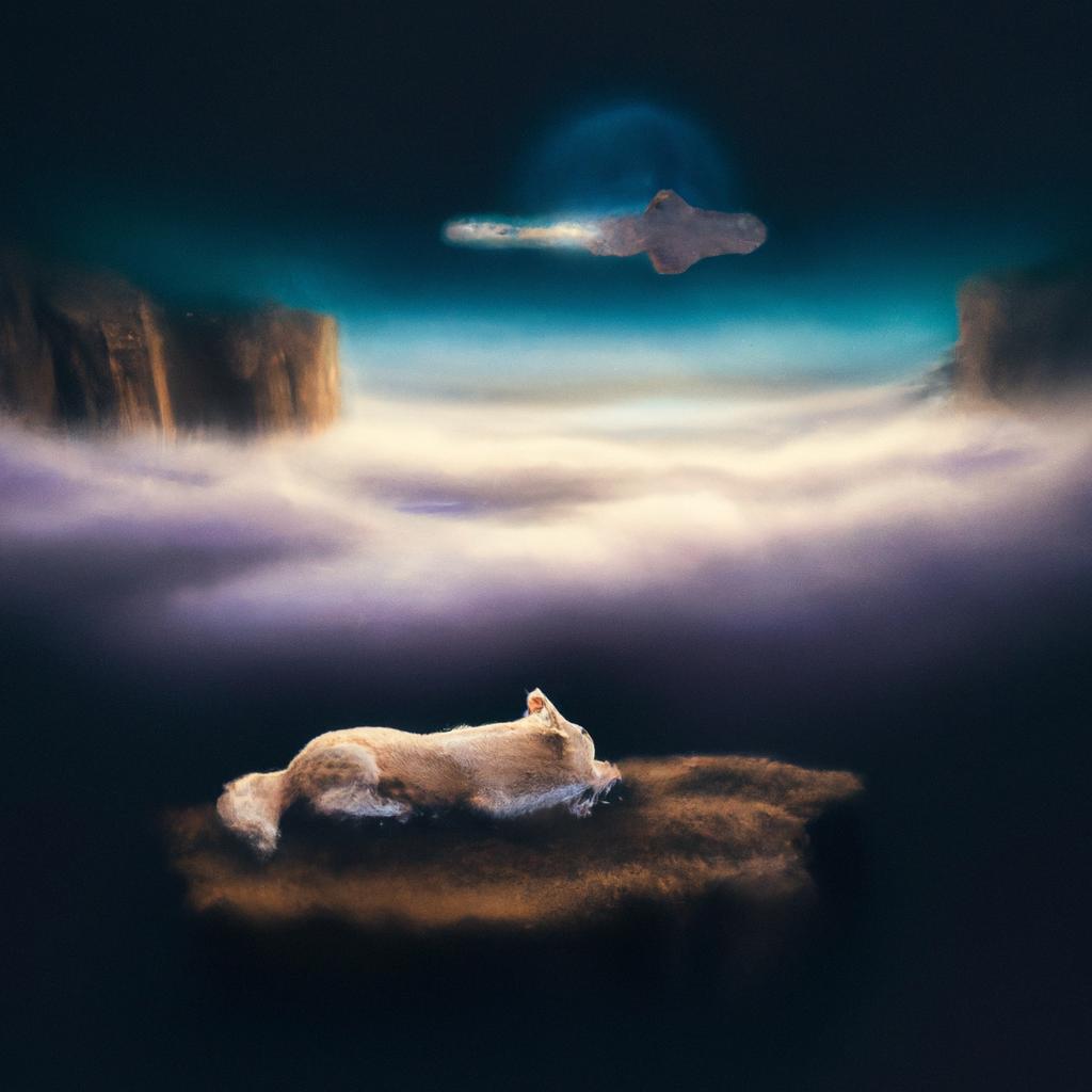 Imagem de capa do post "Descubra o Significado de Sonhar com Cachorro Espiritual!" com um desenho digital