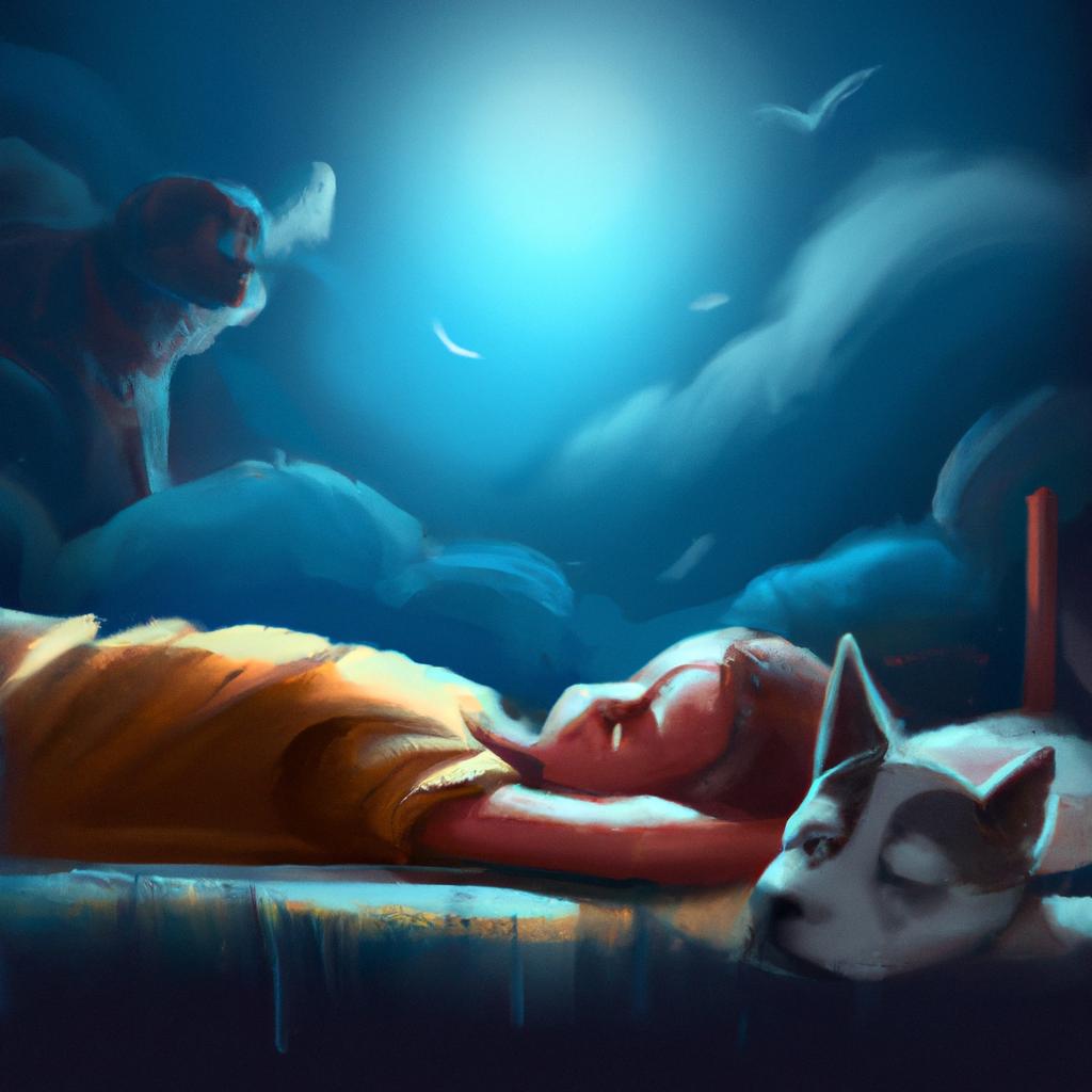 Imagem de capa do post "Descubra o Significado de Sonhar com Cachorro Faminto!" com um desenho digital