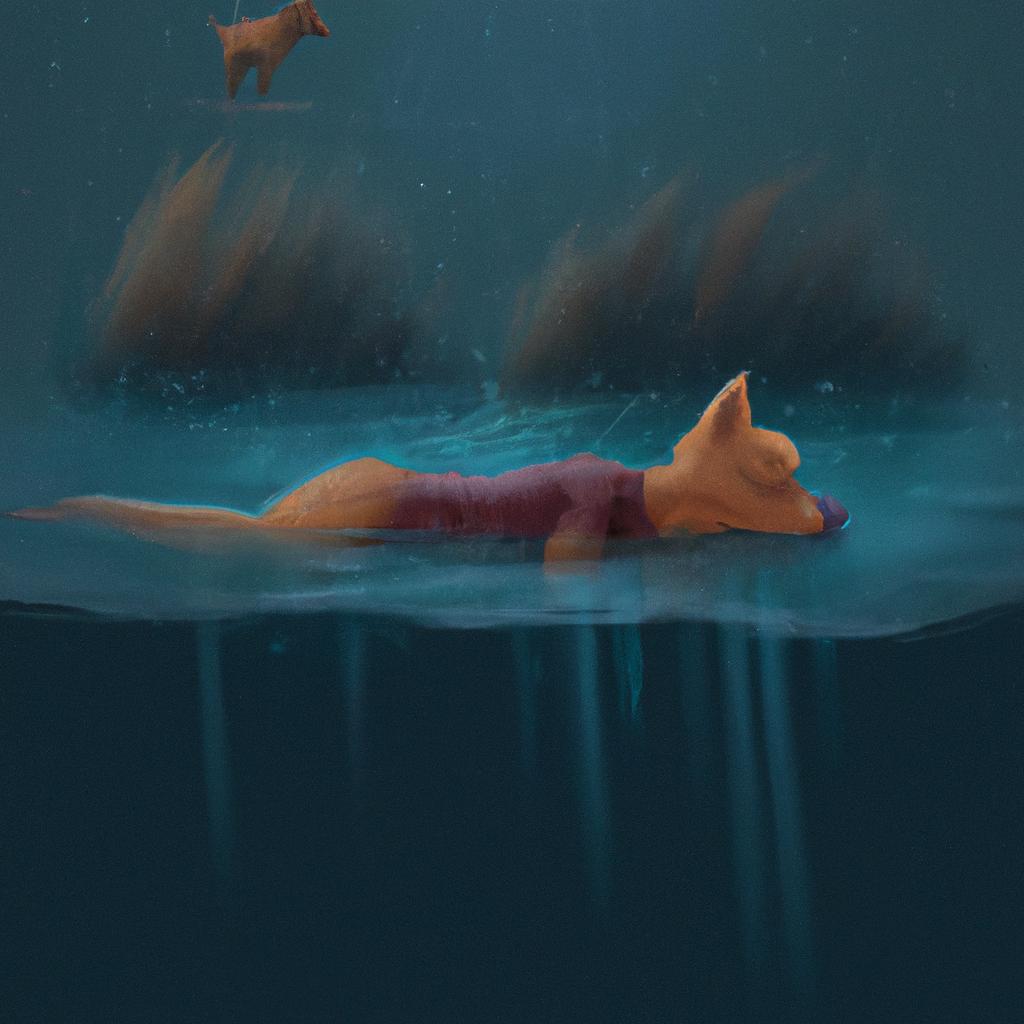 Imagem de capa do post "Descubra o Significado de Sonhar com Cachorro Molhado!" com um desenho digital