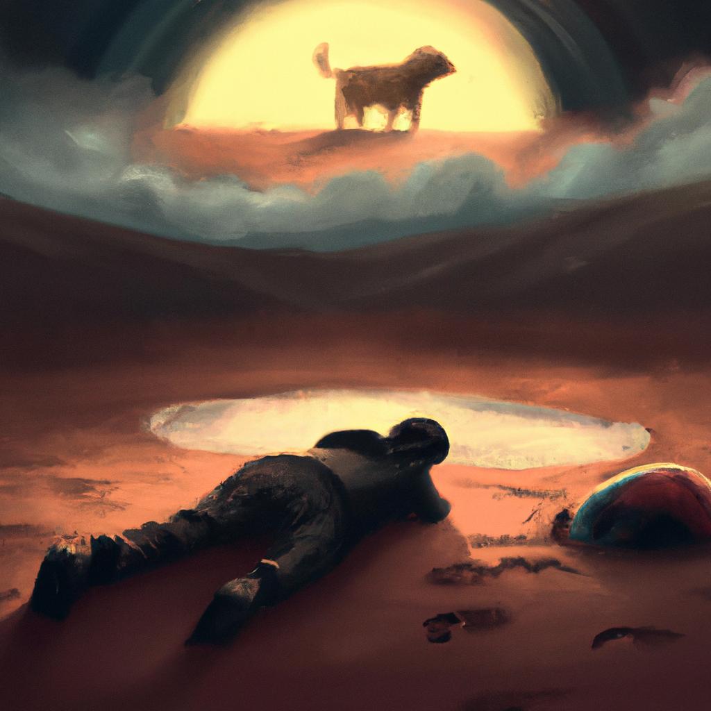 Imagem de capa do post "Descubra o Significado de Sonhar com Cachorro na Lama!" com um desenho digital