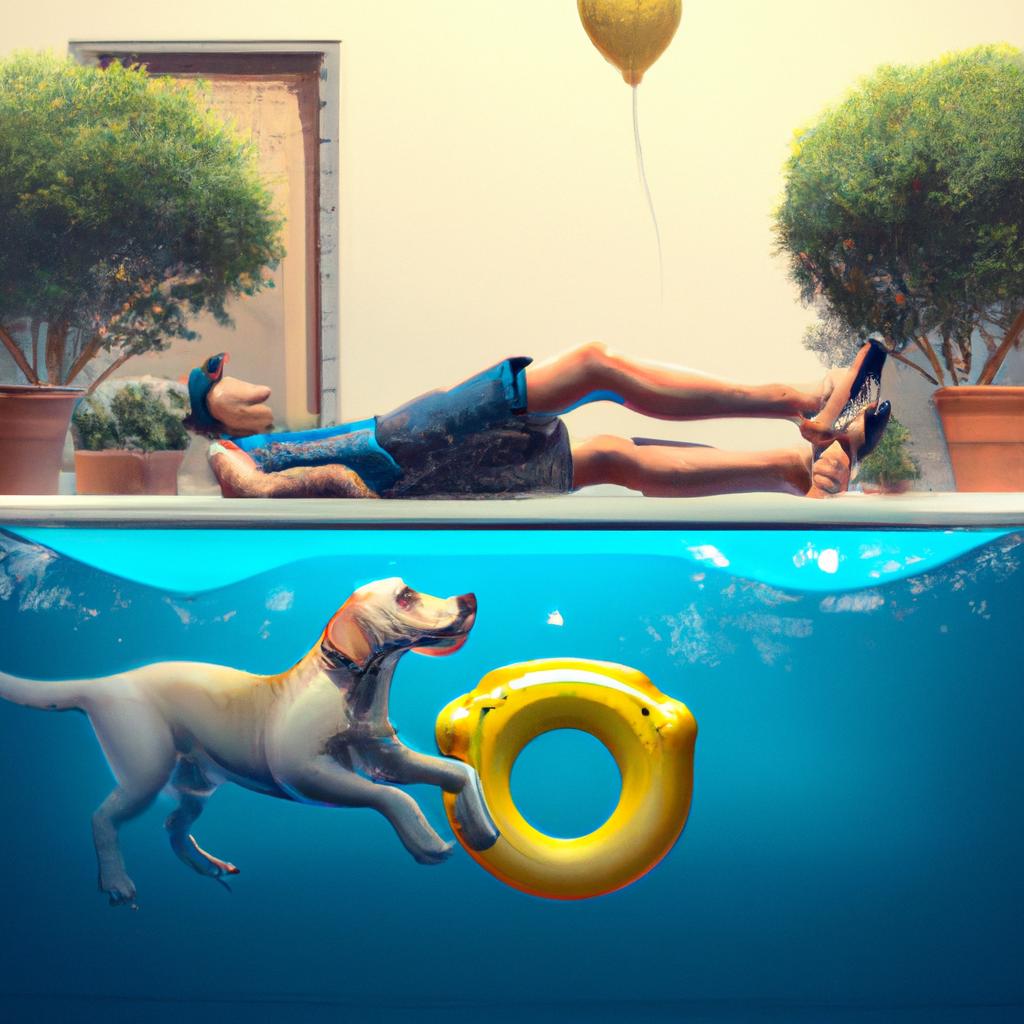 sonhar com cachorro na piscina3