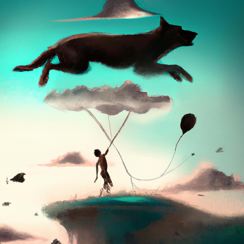Imagem de capa do post "Sonhar com Cachorro Pulando em Mim: Entenda o Significado!" com um desenho digital