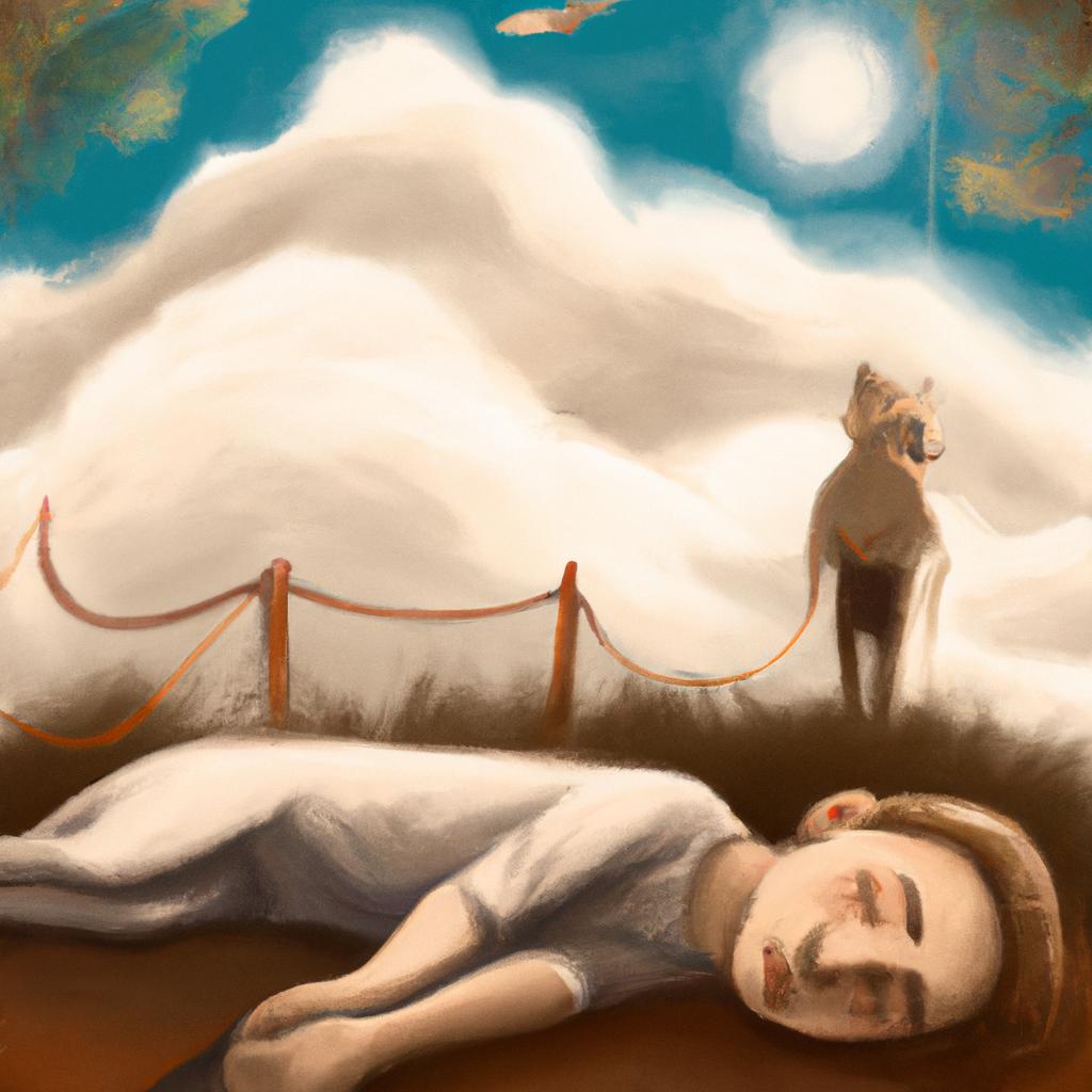 Imagem de capa do post "Descubra o Significado de Sonhar com Cachorro que Já Morreu!" com um desenho digital