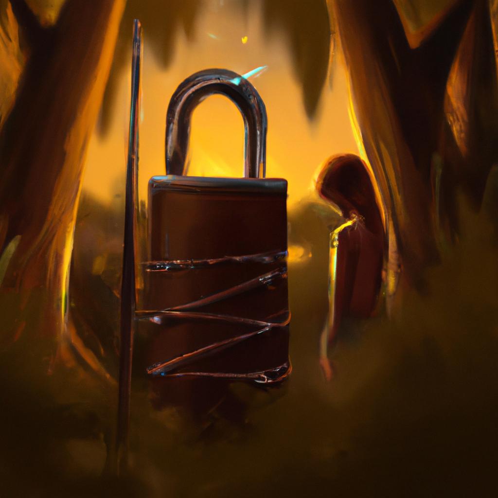 Imagem de capa do post "Descubra o Significado de Sonhar com Cadeado Fechado!" com um desenho digital