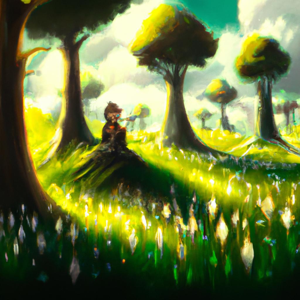 Imagem de capa do post Sonhar com Campos Verdes: Descubra Seu Significado! com um desenho digital