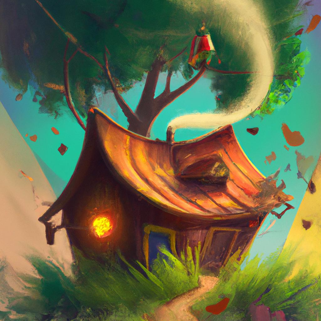 Imagem de capa do post "Descubra o que Significa Sonhar com Casa da Infância!" com um desenho digital