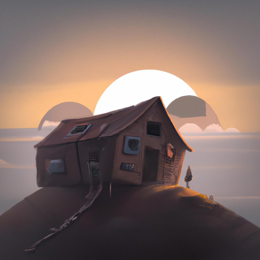 Imagem de capa do post "Descubra o Significado de Sonhar com Casa Pobre!" com um desenho digital