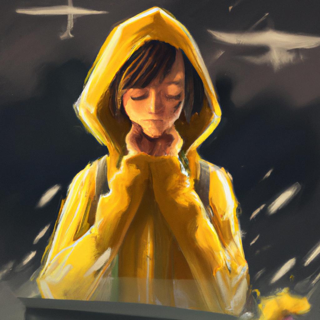 Imagem de capa do post "O que Significa Sonhar com Casaco Amarelo? Descubra!" com um desenho digital