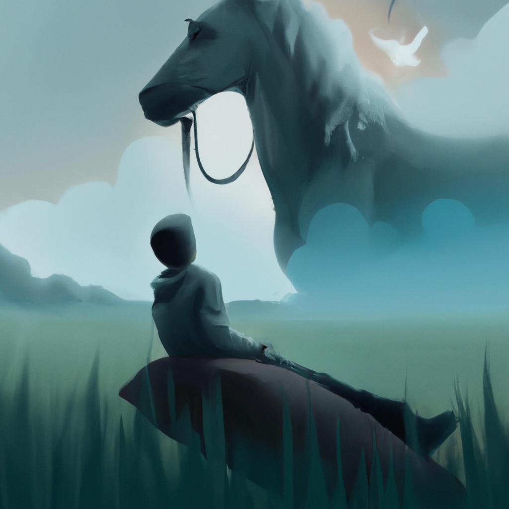 Imagem de capa do post "Descubra o que Significa Sonhar com Cavalo!" com um desenho digital