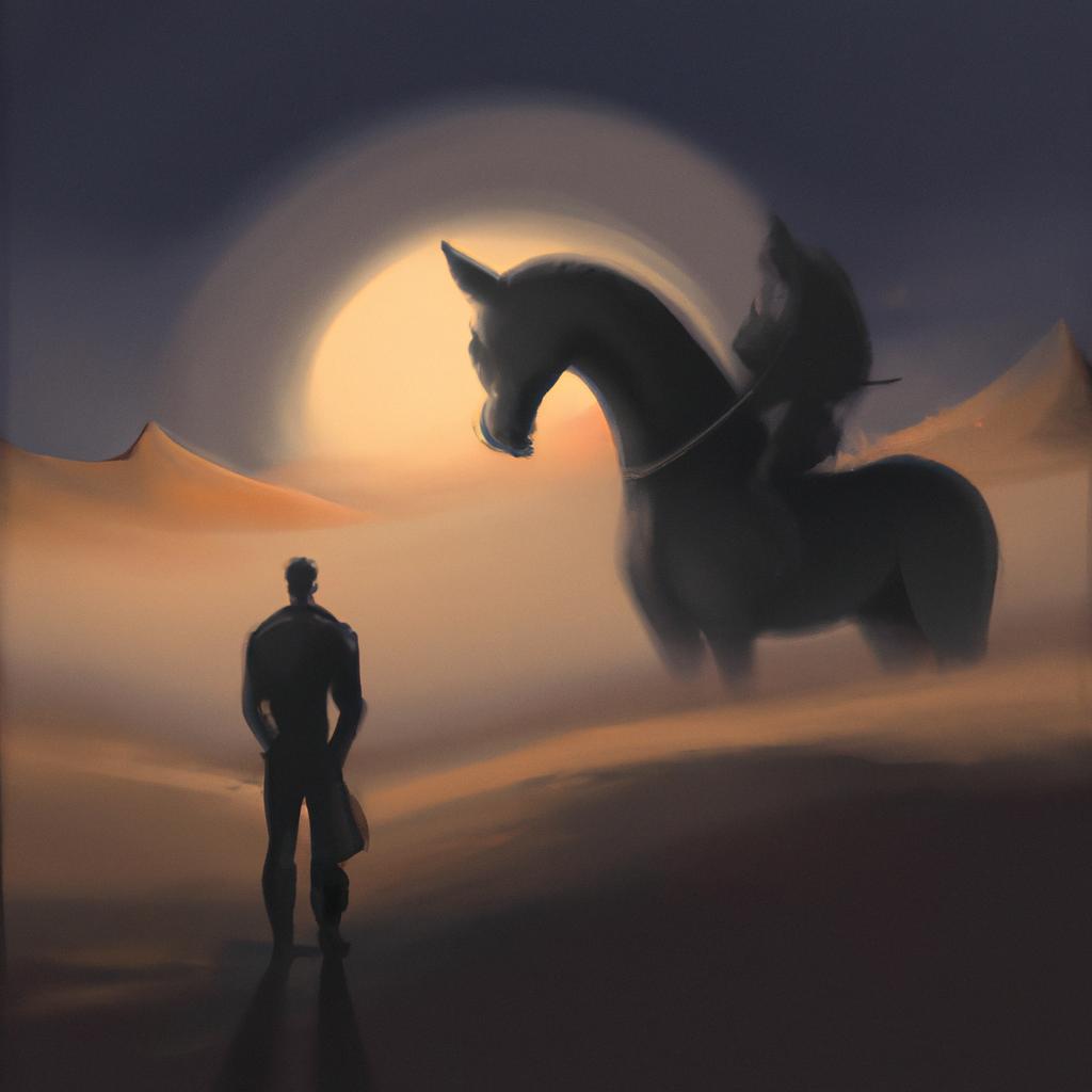 Imagem de capa do post "Descubra o Significado de Sonhar com Cavalo que Te Mordeu!" com um desenho digital