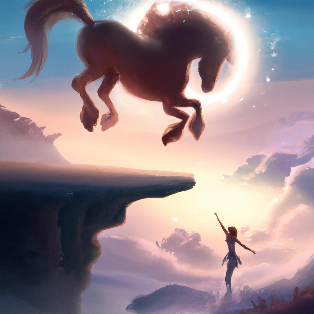 Imagem de capa do post Sonhar com Cavalo Pulando: Descubra o Significado! com um desenho digital