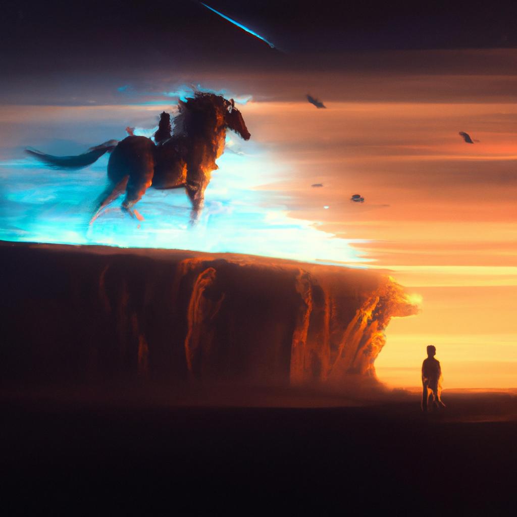 Imagem de capa do post "Sonhar com Cavalo Te Atacando: Entenda o Significado!" com um desenho digital