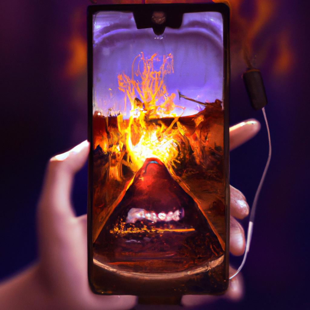 Imagem de capa do post "Descubra o Que Significa Sonhar com Celular Queimado" com um desenho digital