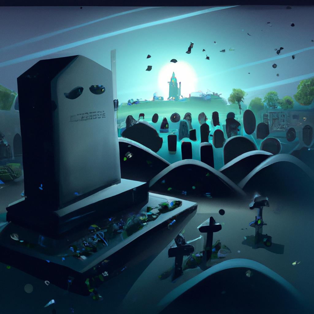 Imagem de capa do post "Descubra o Significado de Sonhar com Cemitério - Surpreenda-se!" com um desenho digital