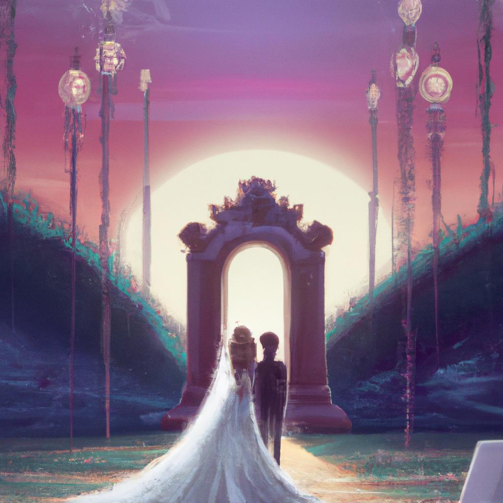 Imagem de capa do post "Descubra o que Significa Sonhar com Cerimônia de Casamento!" com um desenho digital