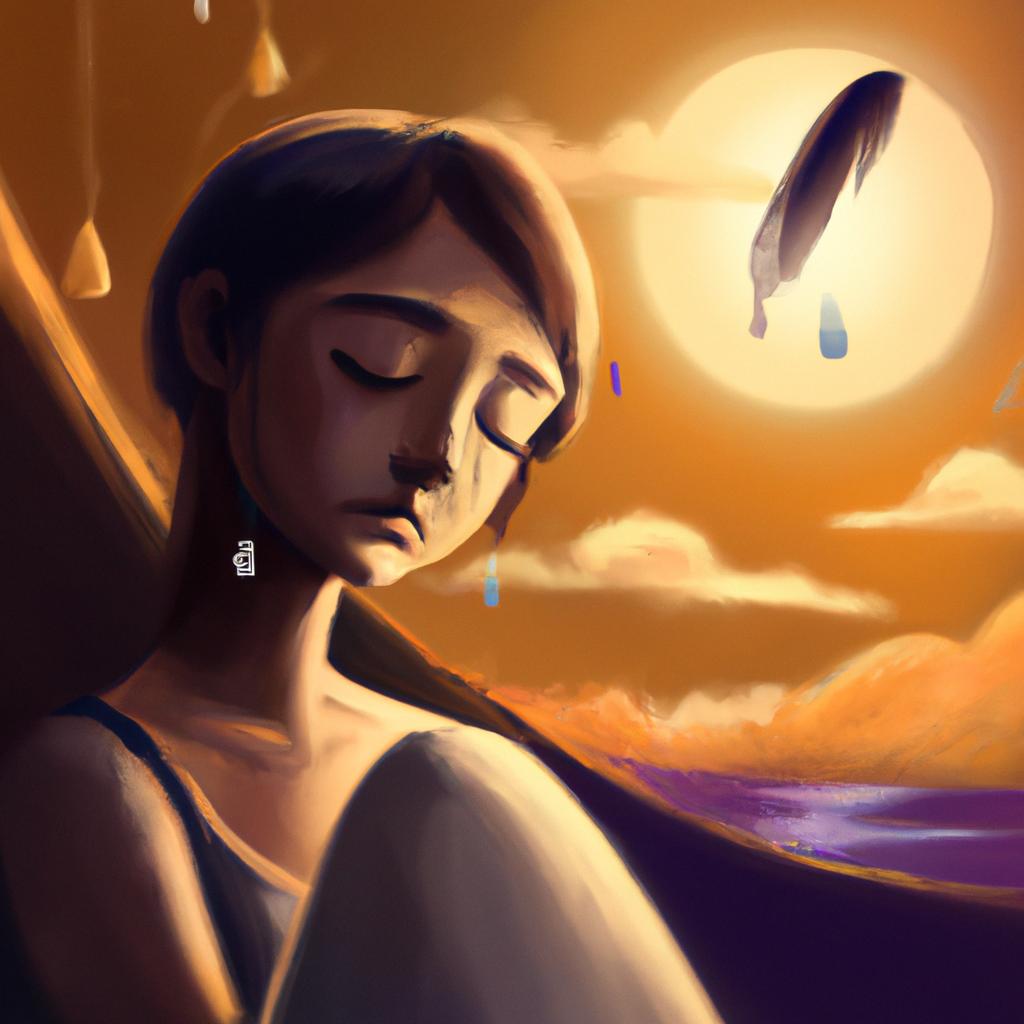 Imagem de capa do post "Descubra o que Significa Sonhar com Chorar!" com um desenho digital