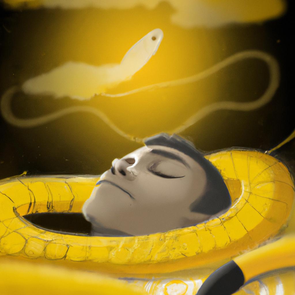 Imagem de capa do post "Descubra o Significado de Sonhar com Cobra Amarela!" com um desenho digital