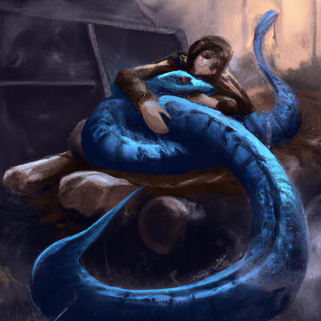 sonhar com cobra azul picando3