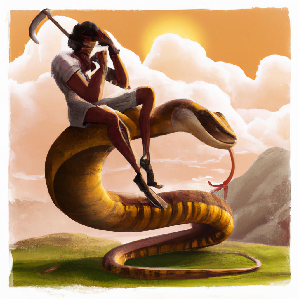 sonhar com cobra cascavel balancando o chocalho3