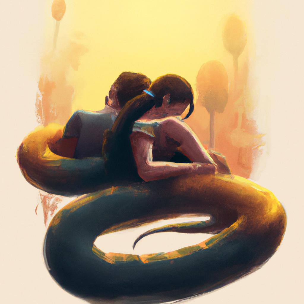 Imagem de capa do post "Descubra o que Significa Sonhar com Cobra de 2 Cabeças!" com um desenho digital