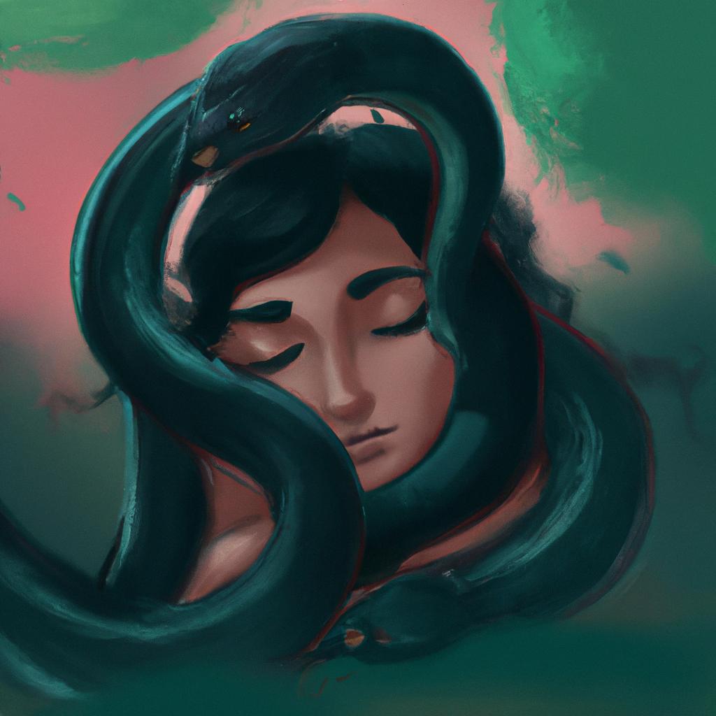Imagem de capa do post Descubra o Significado de Sonhar com Cobra de Duas Cabeças Preta! com um desenho digital
