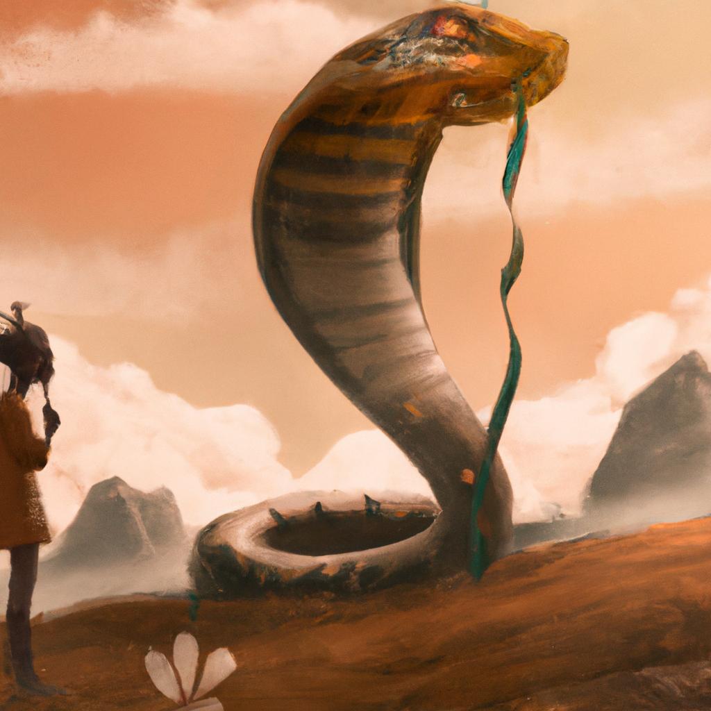 Imagem de capa do post "Descubra o Significado de Sonhar com Cobra e Traição!" com um desenho digital