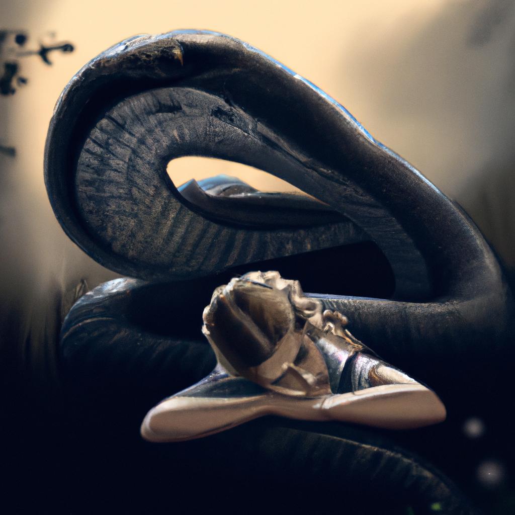 Imagem de capa do post "Descobrindo o Significado de Sonhar com Cobra Grande Te Atacando" com um desenho digital