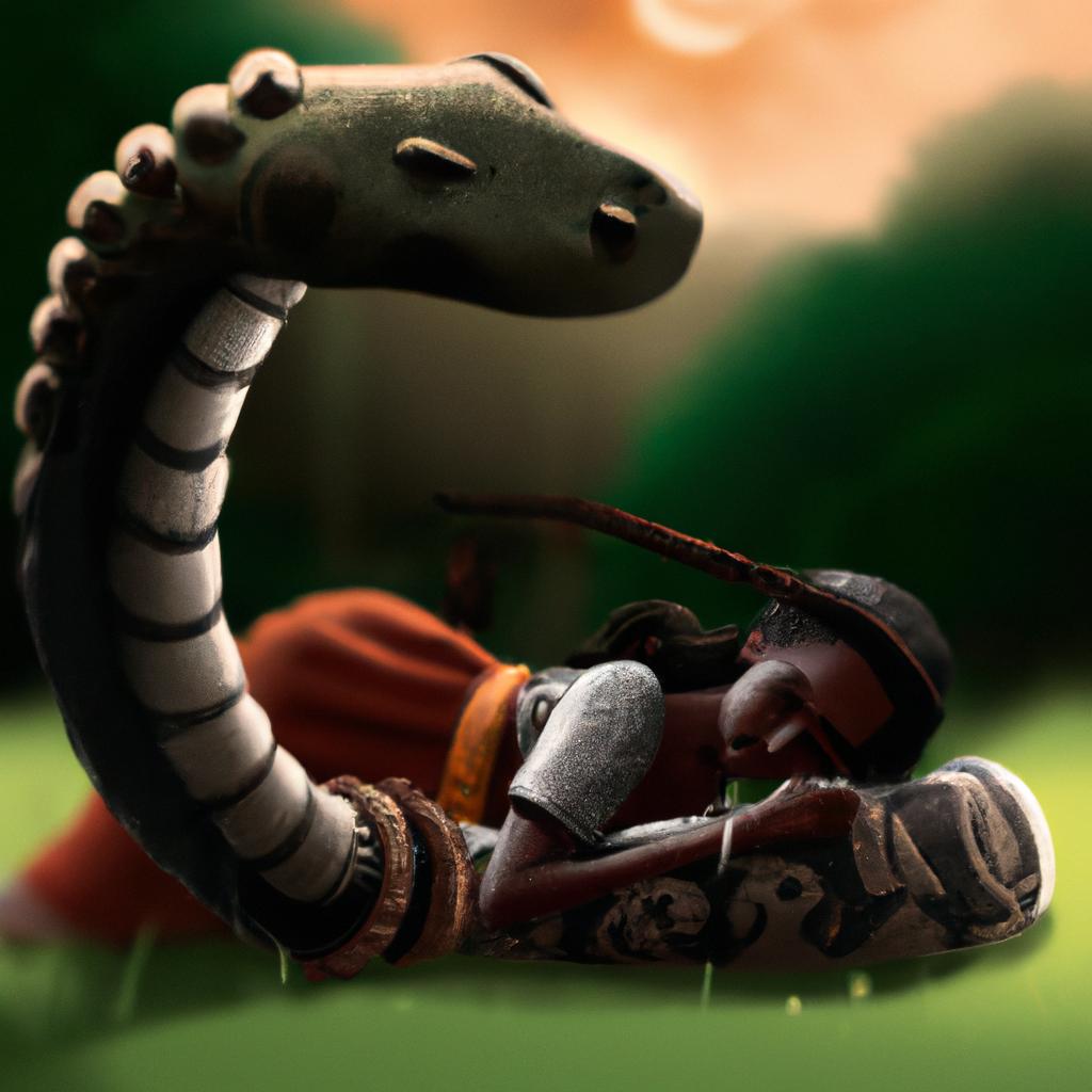 Imagem de capa do post "Sonhar com Cobra Matando Cachorro: O Que Significa?" com um desenho digital