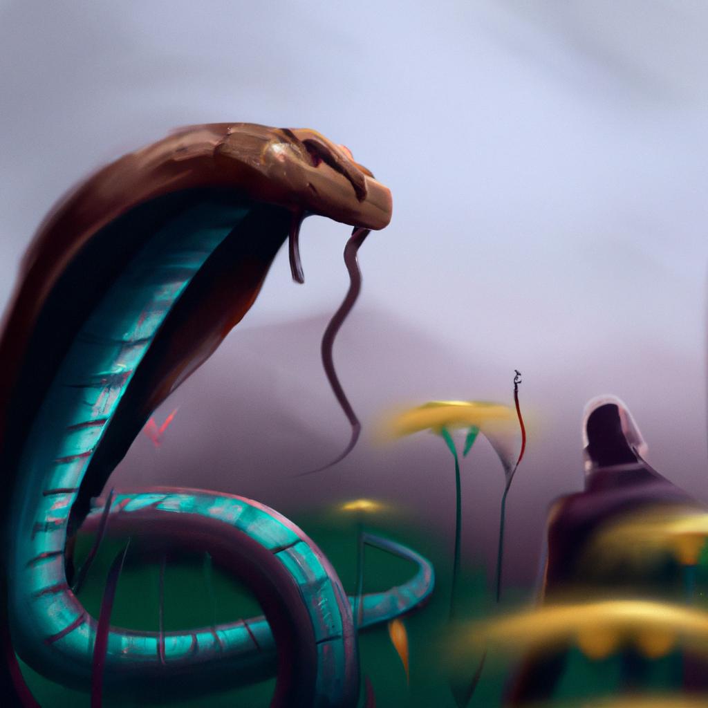 Imagem de capa do post "Descubra o que Sonhar com Cobra no Jogo do Bicho Significa!" com um desenho digital