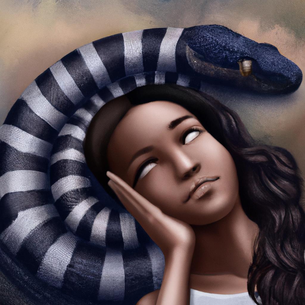 Imagem de capa do post Descubra o Significado de Sonhar com Cobra Preta e Branca! com um desenho digital