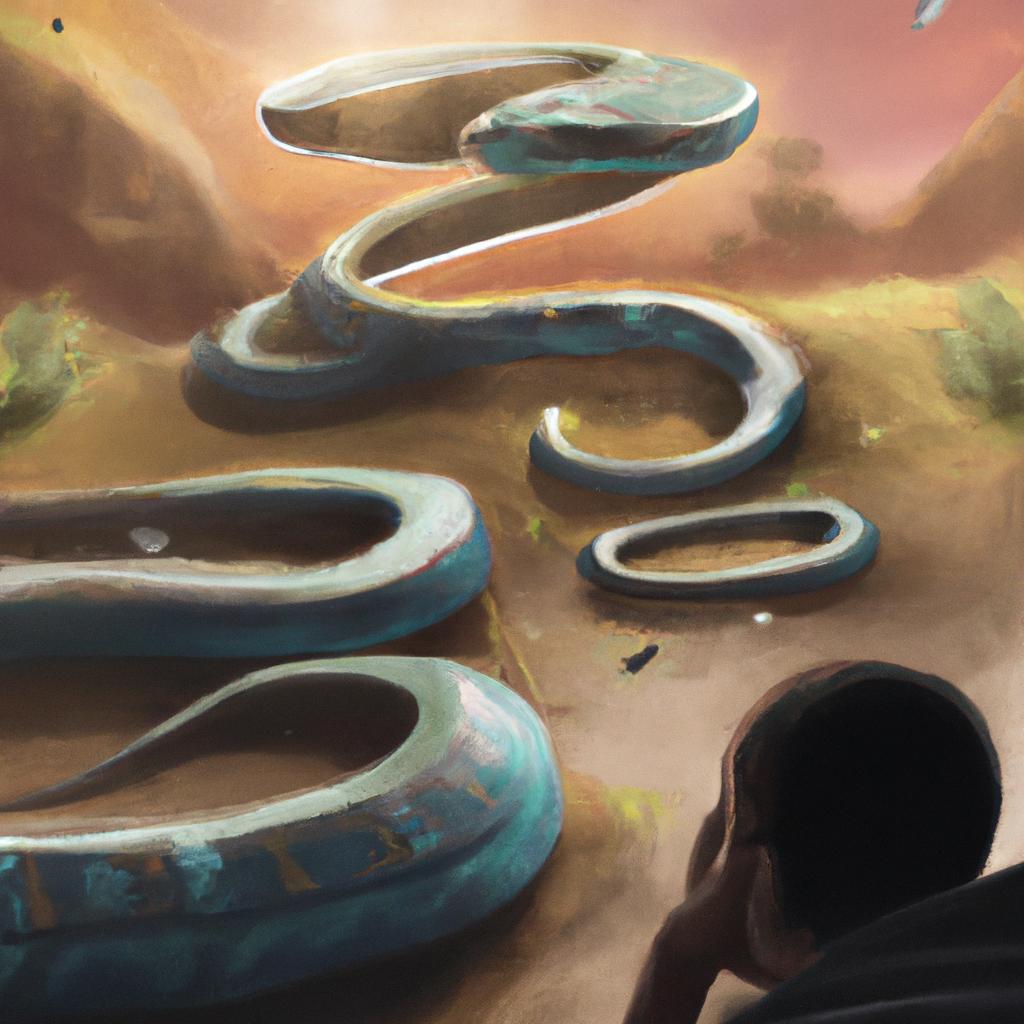 Imagem de capa do post "Descubra o Significado de Sonhar com Cobras Brigando!" com um desenho digital