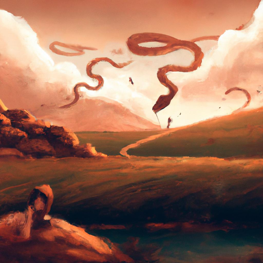 Imagem de capa do post "Sonhar com Cobras Te Perseguindo: Descubra o Significado!" com um desenho digital