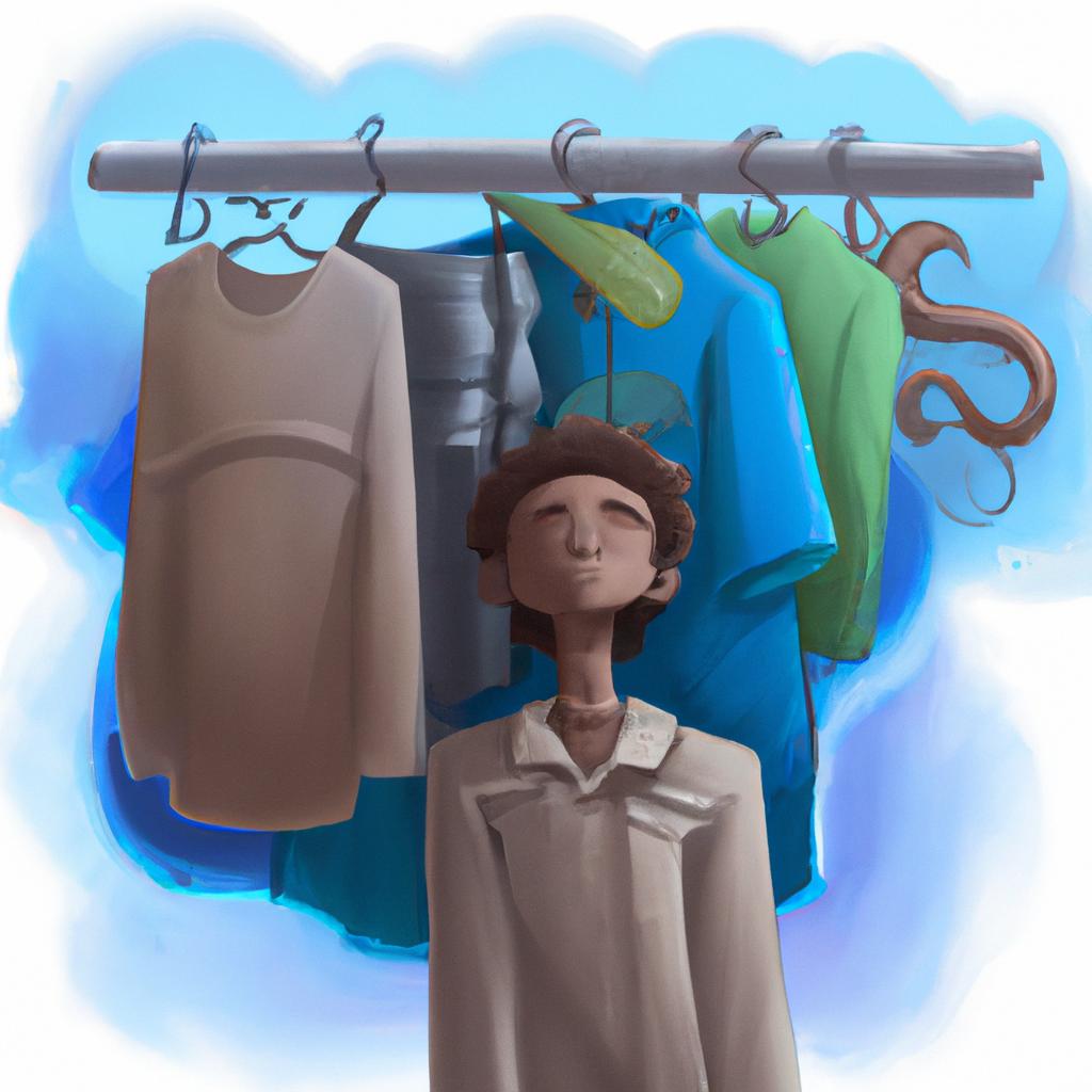 Imagem de capa do post "Sonhar com Comprar Roupas: Descubra o que Significa!" com um desenho digital