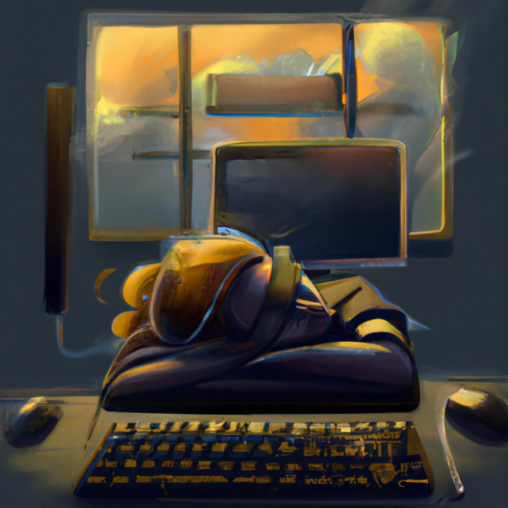 Imagem de capa do post "Sonhar com Computador: Descubra o Significado Escondido!" com um desenho digital