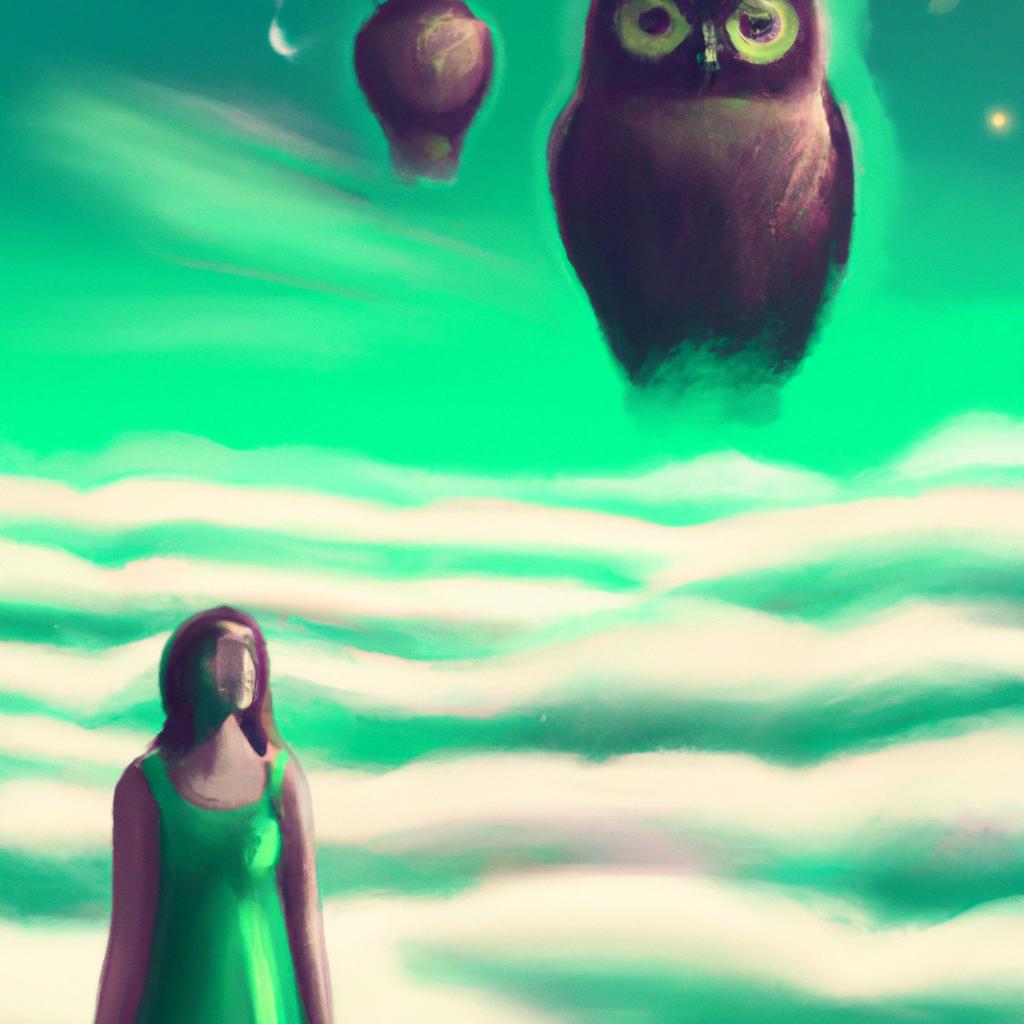 Imagem de capa do post "Sonhar com Coruja Grande: Descubra o Significado Surpreendente!" com um desenho digital