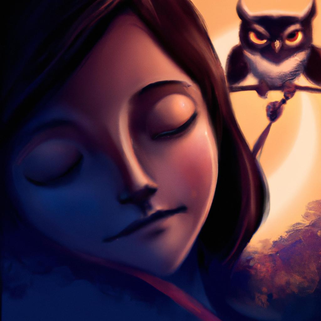 Imagem de capa do post "Descubra o que Significa Sonhar com Coruja Preta!" com um desenho digital