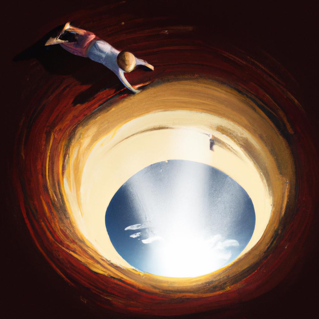 Imagem de capa do post "Sonhar com Crianca Caindo no Buraco: O Significado Explicado!" com um desenho digital