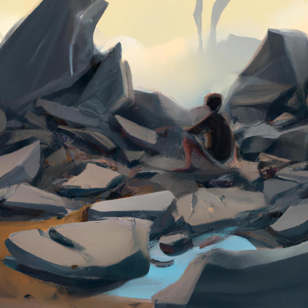 Imagem de capa do post Descubra o Que Significa Sonhar com Desmoronamento de Pedras com um desenho digital