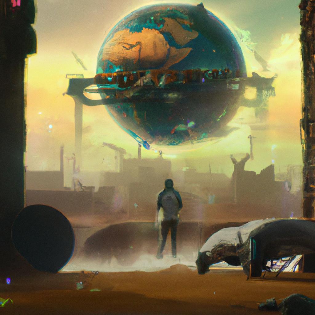 Imagem de capa do post "Descubra o que Significa Sonhar com a Destruição do Mundo!" com um desenho digital