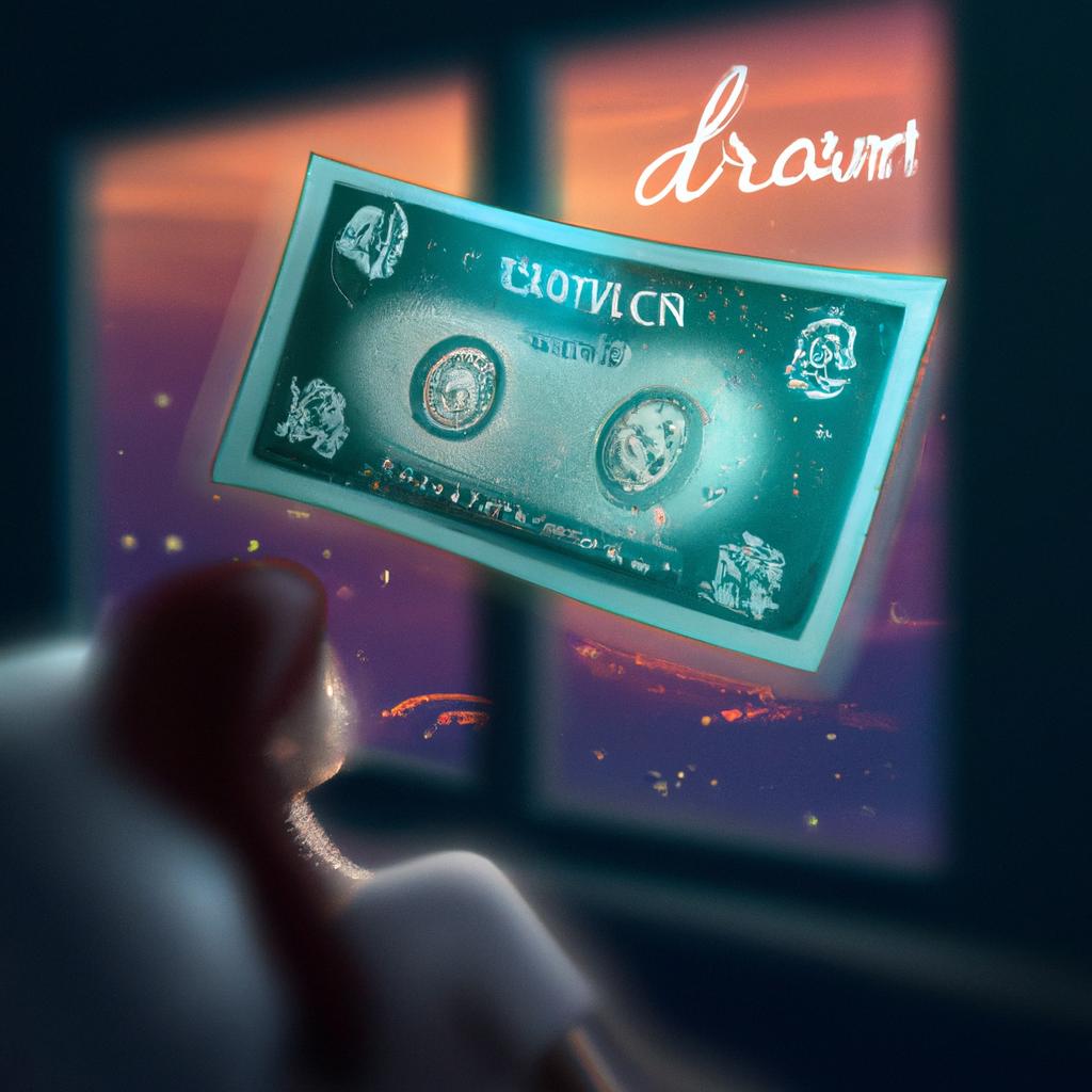 Imagem de capa do post "Descubra o Significado de Sonhar com Dinheiro!" com um desenho digital