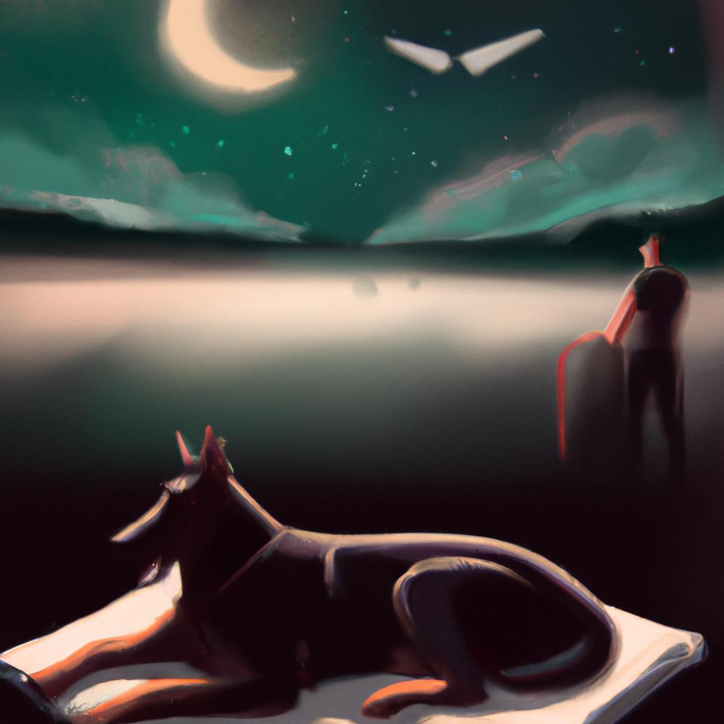 Imagem de capa do post "Descubra o Que Significa Sonhar Com Doberman: Uma Descoberta Reveladora!" com um desenho digital